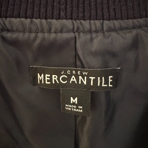 J.CREW BLUE VELVET BOMBER JACKET MEDIUM - Picture 2 of 3